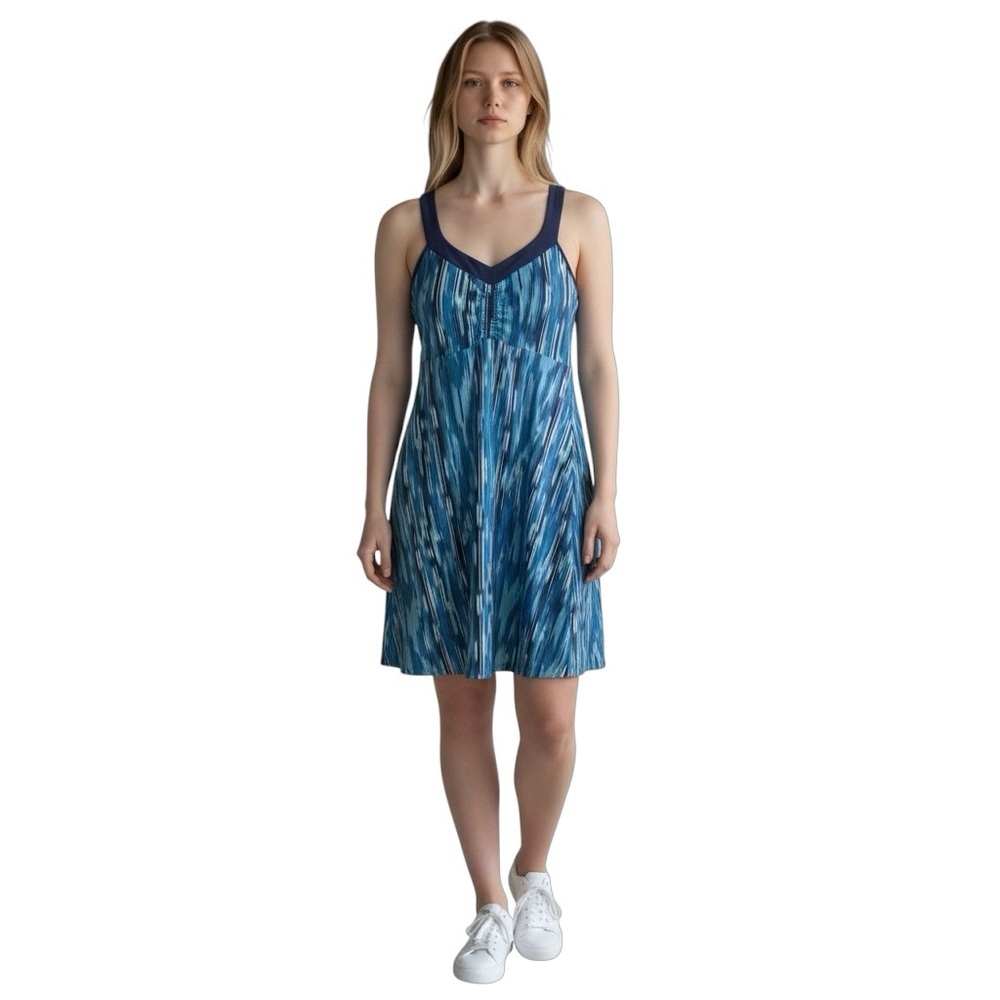 Prana Shauna Dress Size Large Blue Racerback Active Travel